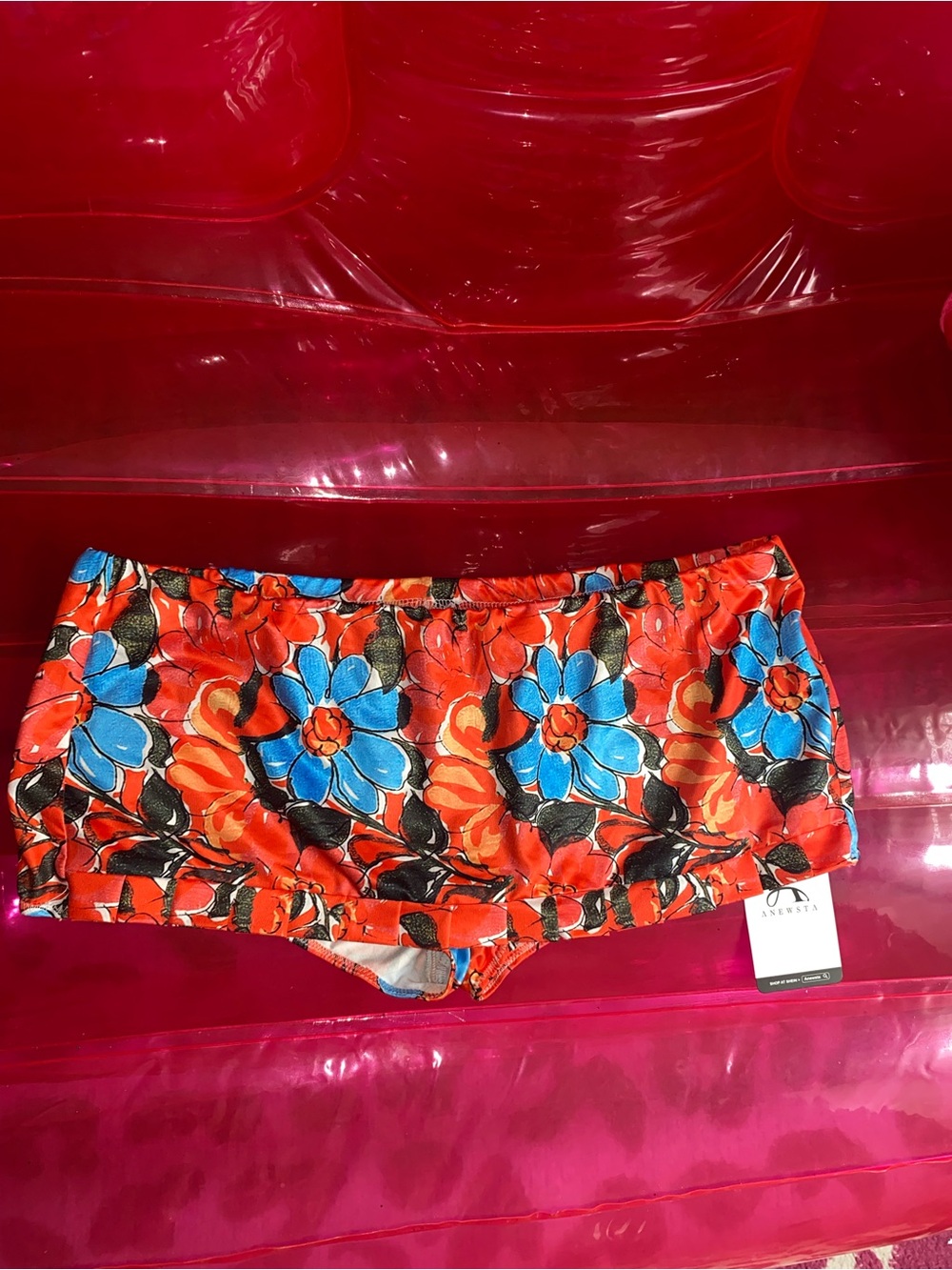 Aventura Floral skort in Red & Blue